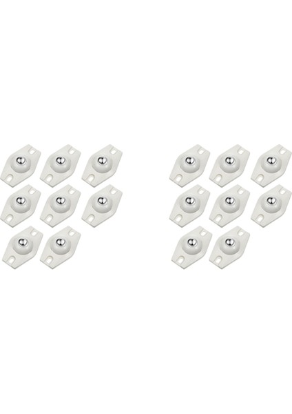 Хранение Продукции,16 Adet Kendinden Yapışkanlı Küçük Tekerlekler Mini Döner Tekerlekler 360 Derece Dönebilen Yapışkan Kasnak, Bilyalı Rulmanlar (Beyaz) (Yurt Dışından)