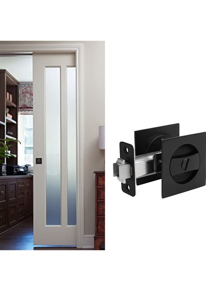Многоцелевые Наборы,cep Kapı Kilidi, Mat Siyah Çağdaş Gizlilik Kare Cep Kapı Donanımı, Siyah Sürgülü Cep Kapı Kilidi (Yurt Dışından) indirimleri