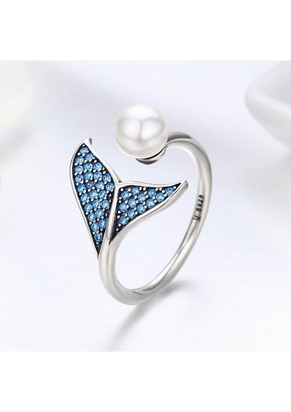 925 Gümüş Ayarlanabilir Yunus Kuyruk Parmak Yüzük Kadınlar Için Gümüş Takı Hediye (Altın) (Yurt Dışından) fırsatları