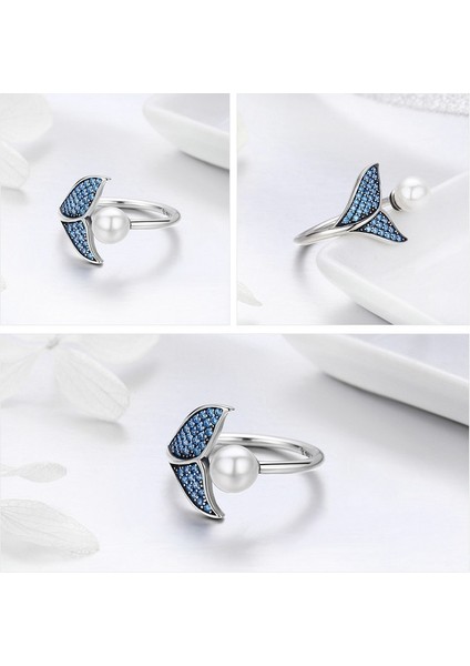 925 Gümüş Ayarlanabilir Yunus Kuyruk Parmak Yüzük Kadınlar Için Gümüş Takı Hediye (Altın) (Yurt Dışından) indirimleri