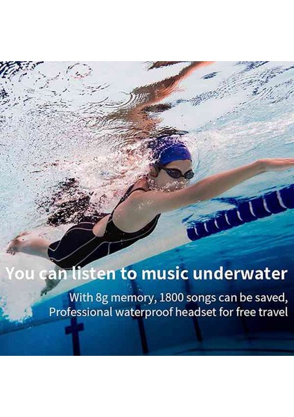 Kablosuz Kulaklık Ipx8 S1200 Su Geçirmez Yüzme Kulaklık Spor Kulaklık Bluetooth Kulaklık Stereo 8g Mp3 Çalar (Siyah) (Yurt Dışından) indirimleri