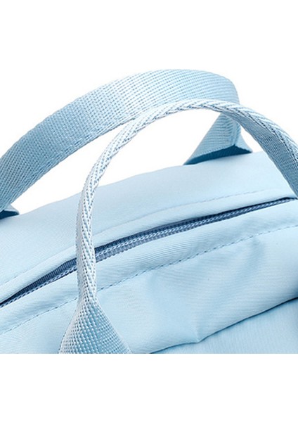 Kadın USB Şarjlı Sırt Çantası, Saf Renk, Çok Yönlü, Eğlence Seyahati, Su Geçirmez Sırt Çantası, Kız Çocuk Okul Çantası Açık Mavi (Yurt Dışından) fiyatları