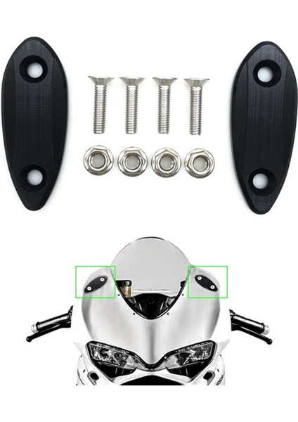 ZX25R 2021-2023 ile Uyumlu ZX6R 2009-2015 Motosiklet Blok Kapalı Plaka Dikiz Aynası Delik Kapağı Şasi Kodu Kapak Tabanı (Yurt Dışından) modelleri
