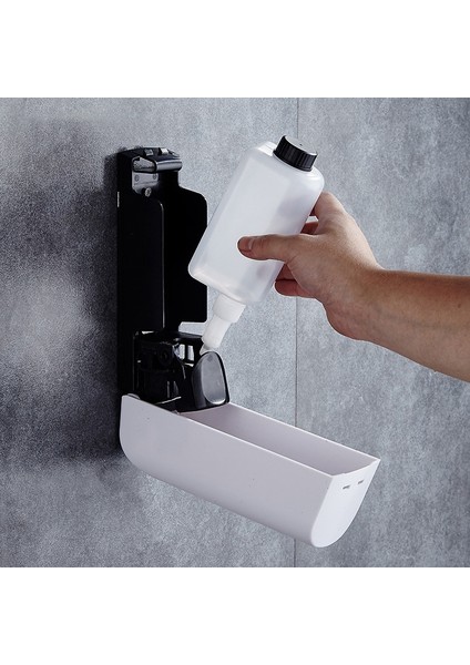 350ML Presleme Tipi Banyo Sabunu Dispenseri Duvara Monte Sabunluk-Beyaz (Yurt Dışından)
