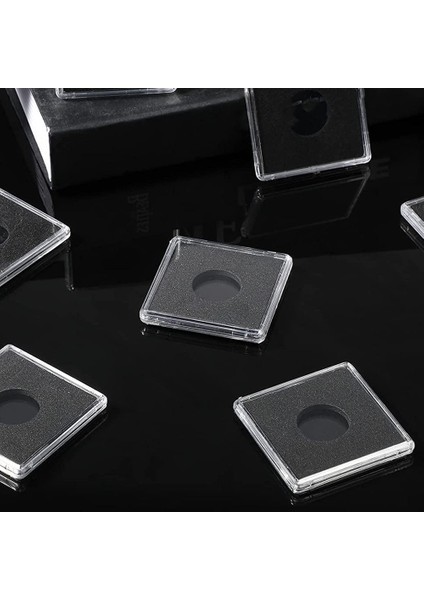Хранение Продукции,20 Adet Gümüş Dolar Para Tutucu, 2 x 2 Yarım Dolar Para Tutucu Para Kapsül Para Yapış Plastik Para Tutucu, 18.5mm (Yurt Dışından)