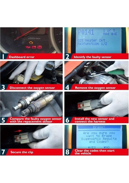 2 Adet Oksijen Sensörü Probu O2 Motoru Oksijen Sensörü Gaz Sensörü ile Uyumlu BN251 TNT25 TNT250/BN Tnt 25 250 251 (Yurt Dışından)