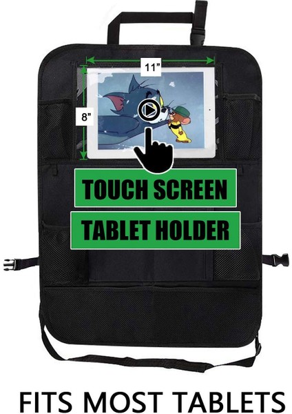 Araba Arka Koltuk Depolama Rafı Basın Ekranı Tablet Bilgisayar Braketi Kickpad Kağıt Havlu Kutusu Kitap Çantası Çoklu Depolama (2 Paket), Siyah (Yurt Dışından) fiyatları