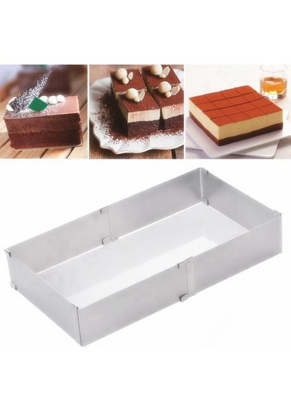 Ayarlanabilir Paslanmaz Çelik Kek Kare Kalıp 15-28 cm Çikolatalı Mus Daire Pişirme Aksesuarları (Yurt Dışından) fiyatları