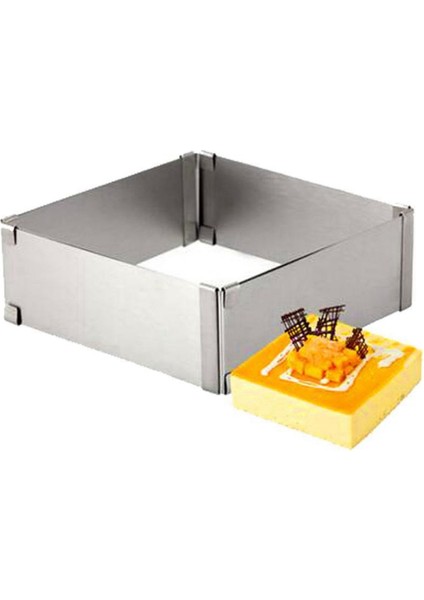 Ayarlanabilir Paslanmaz Çelik Kek Kare Kalıp 15-28 cm Çikolatalı Mus Daire Pişirme Aksesuarları (Yurt Dışından) modelleri