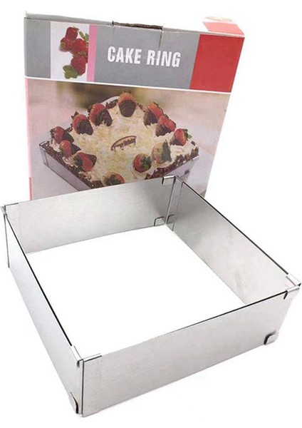 Ayarlanabilir Paslanmaz Çelik Kek Kare Kalıp 15-28 cm Çikolatalı Mus Daire Pişirme Aksesuarları (Yurt Dışından) indirimleri