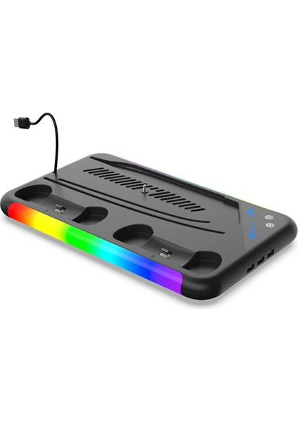 P5 Soğutma Istasyonu Ince ile Uyumlu, Rgb Işıklı Soğutma Fanı Çift Kumandalı Şarj Cihazı, Oyun B ile Uyumlu (Yurt Dışından) modelleri