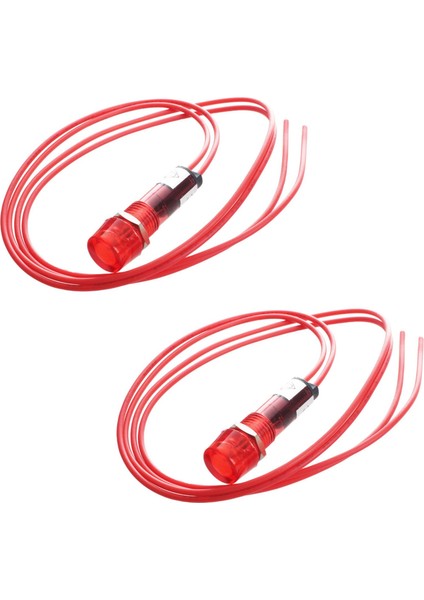 2x Neon Gösterge Pilot Sinyal Lambası Kırmızı Işık Ac 250V W2 Teller (Yurt Dışından)