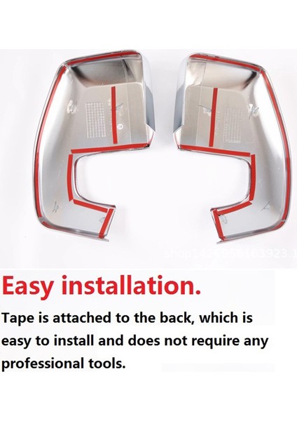 Transit 2017+ ile Uyumlu Araba Yan Kapı Dikiz Aynası Koruma Çerçevesi Kapak Trimi Tourneo Custom 2016+ Aksesuarlarıyla Uyumlu (Yurt Dışından) indirimleri