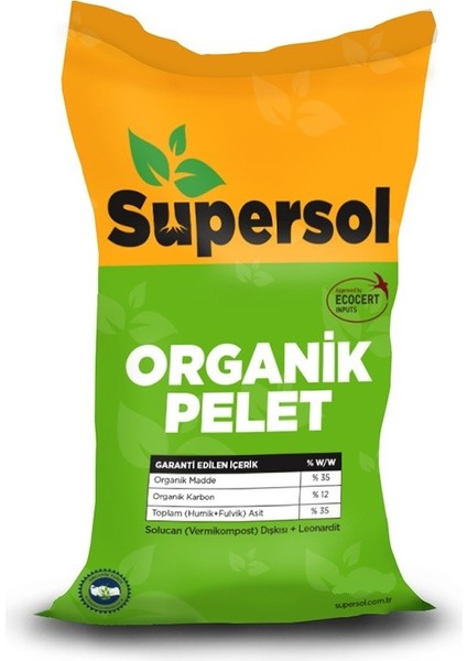 10 kg Supersol Organik Pelet Solucan Gübresi ve Leonardit