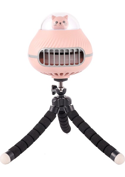 Araba Arabası Için Fan Taşınabilir Açık Klip 3 Hız USB Şarj Edilebilir El Elektrikli Fan, Pembe (Yurt Dışından)
