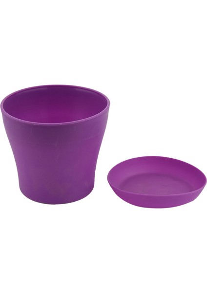Plastik Bitki Saksı Ekici Tabaklı Tepsi Yuvarlak Parlak Ev Bahçe Dekoru, Mor Üst -, 14CM / 5.51" (Yurt Dışından) fiyatları