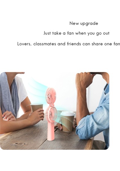 Yaz Soğutucu Taşınabilir Fan El USB Şarj Edilebilir Mini Çift Kafa Katlanır Seyahat Açık Ev Ofis Hayranları, Pembe (Yurt Dışından) fiyatları