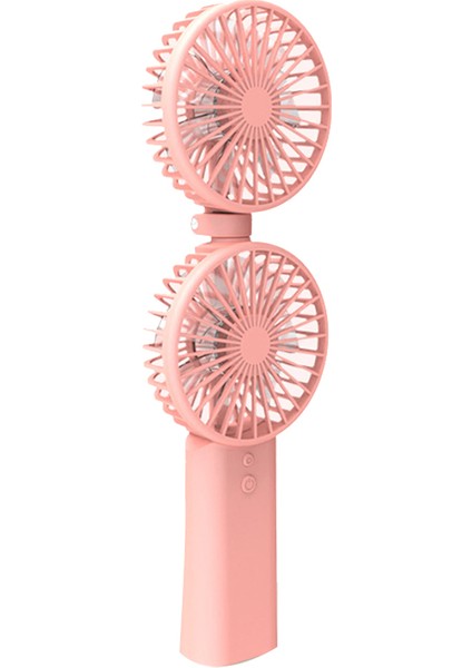 Yaz Soğutucu Taşınabilir Fan El USB Şarj Edilebilir Mini Çift Kafa Katlanır Seyahat Açık Ev Ofis Hayranları, Pembe (Yurt Dışından) indirimleri