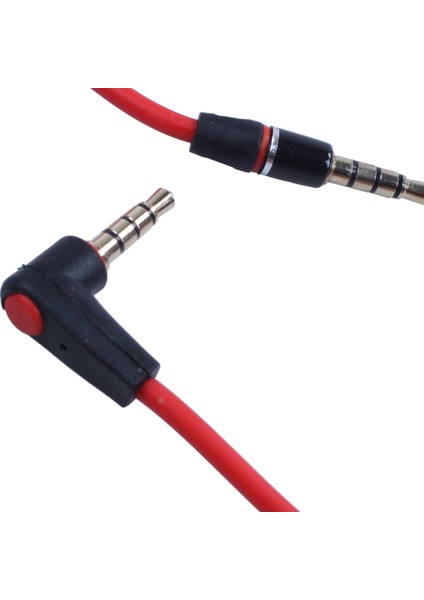 3.5mm 1/8 Inç Erkek - Erkek 4 Kutuplu Araba Aux Ses Kablosu Kablo Kayıt Kulaklık Kırmızı (Yurt Dışından) indirimleri