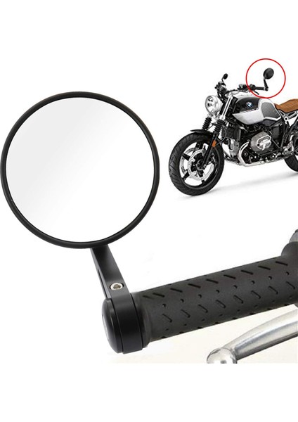 1 Çift Evrensel Dikiz Yuvarlak Motosiklet Scooter Yan Aynalar Gidon Montaj Çubuğu Çapı 13-19 mm (Yurt Dışından) fırsatları