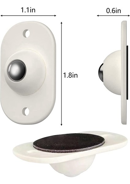 Mobilya, Saklama Kutuları, Dolap, Çöp Kutusu Için 360 Derece Dönüşlü 48 Adet Paslanmaz Çelik Mini Döner Caster Tekerlekler (Yurt Dışından)