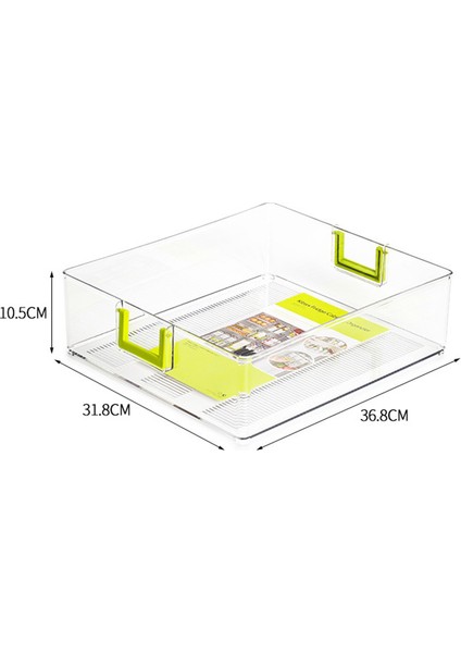 Yeni Şeffaf Plastik Buzdolabı Yiyecek Içecek Organizatör Kovaları Meyve Saklama Kutusu Saplı, Mutfak Kiler Için-L 14.5X12.5IN (Yurt Dışından) fiyatları