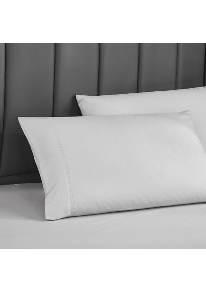 Süper Yumuşak Kolay Bakım Mikrofiber 4 Parça Nevresim Takımı Açık Gri, Düz (Yurt Dışından)