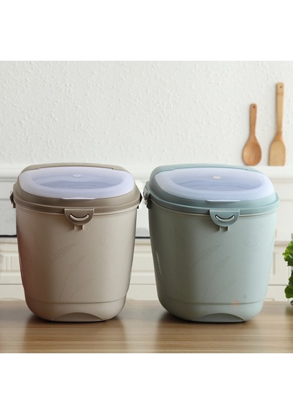 10 kg Mutfak Mühürlü Pirinç Kovası Ev Plastik Nem Geçirmez Kedi Maması Köpek Maması Böcek Geçirmez Pirinç Saklama Kutusu C (Yurt Dışından) fiyatları