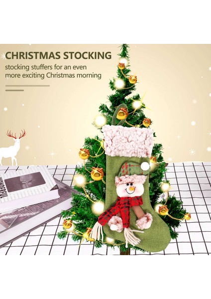 Noel Çorabı Noel Baba Şeker Çorap Hediye Çantası Noel Ağacı Asılı Dekor Çanta, B (Yurt Dışından) fiyatları