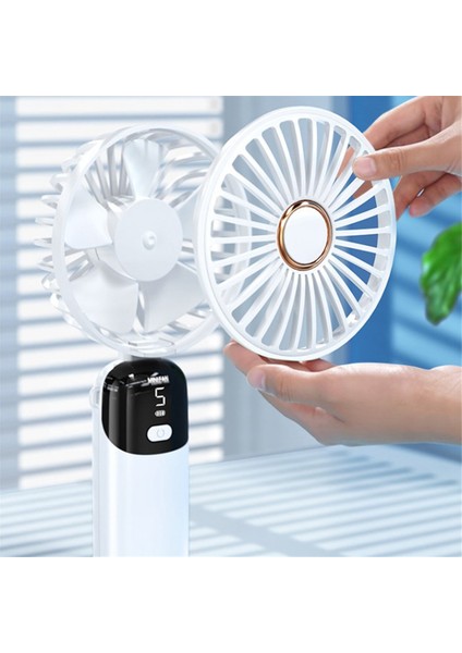 Elde Taşınabilir Mini Fanlar, Katlanabilir Taşınabilir USB Şarj Edilebilir Fanlar Yaz Için Bir Olmazsa Olmaz, Pembe (Yurt Dışından)