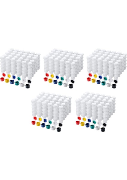 250 Şerit Boş Boya Şeritleri Boya Bardak Tencere Temizle Depolama Boya Kapları Mini Boyama Fincan Pot 3 Ml/0.1 Oz (Yurt Dışından)