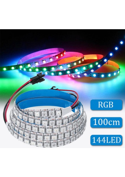2x WS2812B 5050SMD 144 Dahili Rgb Ic Bireysel Adreslenebilir Dc ile LED Işık Şeridi (Yurt Dışından)