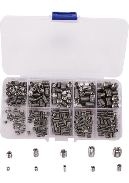 300 Adet / Set M3 -M8 Altıgen Vida Çeşitleri Kit Seti (Yurt Dışından)