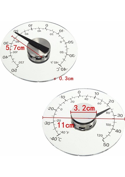 Dış Mekan Duvara Monte Termometre Ev Kurşunsuz Kendinden Yapışkanlı Şeffaf Su Geçirmez Termometre -Ücretsiz 11CM (Yurt Dışından)