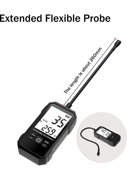 Gaz Kaçak Dedektörü Analizörü Metan Yanıcı Doğal Test Cihazı Ses Çift Alarm LCD Alkol Gaz Kaçak Sensörü (Yurt Dışından) fırsatları