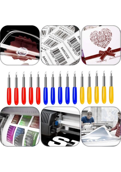 16 Adet 30/45/60 Derece Mimaki Cricut Kesim Plotter Vinil Kesici Bıçaklar + Mimaki Bıçak Tutucu (Yurt Dışından) indirimleri