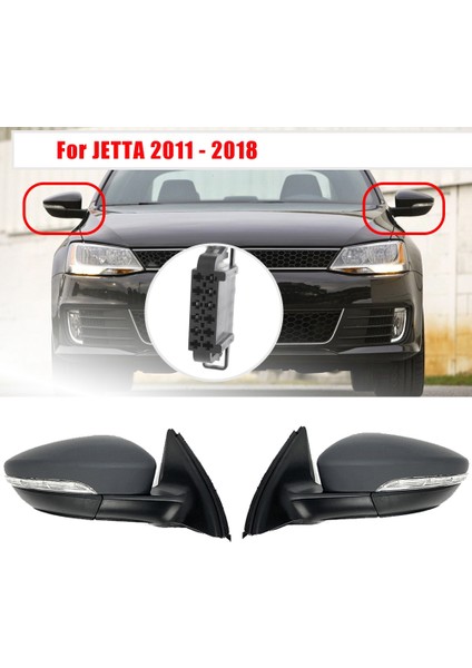 Sol Yan Dikiz Aynası Grubu Elektrikli Cam Isıtmalı Dönüş Sinyali 6 Tel, 2011 - 2018 5C7857507 ile Uyumlu (Yurt Dışından) fiyatları