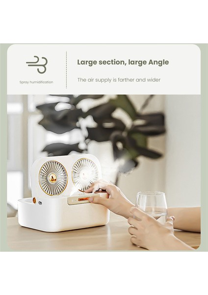 Yaz Serin Çift Bıçaklı Fan USB Masaüstü Klima Ofis Taşınabilir Su Soğutmalı Sessiz 1 (Yurt Dışından) modelleri