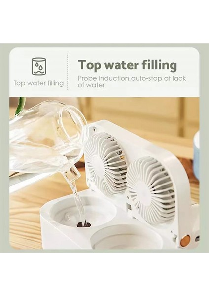 Yaz Serin Çift Bıçaklı Fan USB Masaüstü Klima Ofis Taşınabilir Su Soğutmalı Sessiz 1 (Yurt Dışından) indirimleri