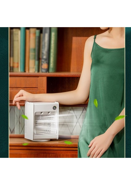 Mini Su Soğutma Fanı Klima USB Masaüstü Ev Ofis Için Uygun Uzaktan Kumanda Soğutucu, Yeşil (Yurt Dışından) modelleri