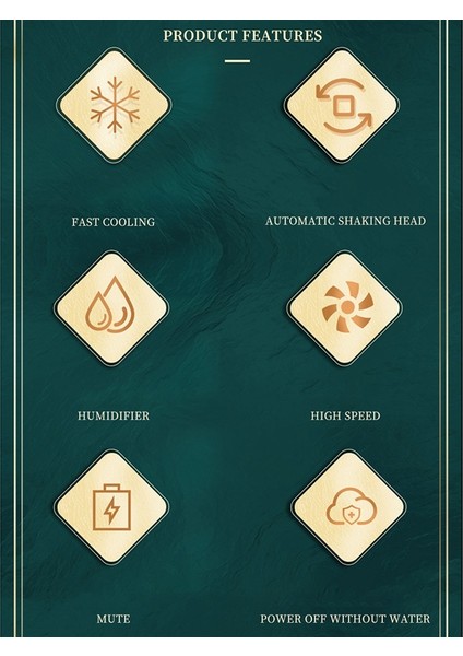 Mini Su Soğutma Fanı Klima USB Masaüstü Ev Ofis Için Uygun Uzaktan Kumanda Soğutucu, Yeşil (Yurt Dışından) indirimleri