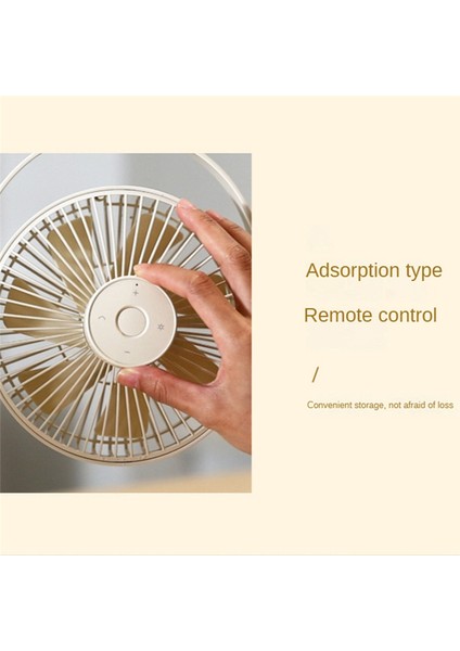 10000 Mah Duvara Monte Fan Gece Lambası Ücretsiz Delme Ev Sessiz Masaüstü USB Şarj Krem Rengi (Yurt Dışından) modelleri