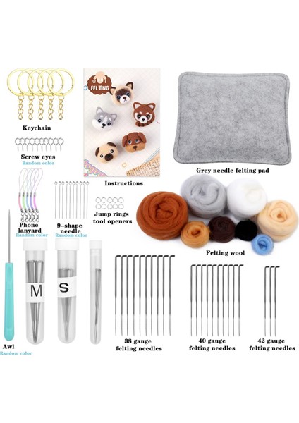 Iğne Keçe Acemi Anahtarlık Seti, Hayvanlar Iğne Keçe Malzemeleri Seti Dahil Fitil, Iğne Keçe Pedi, Iğneler (Yurt Dışından) fiyatları