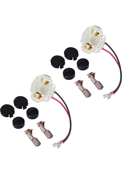 2x Karbon Fırça + Kapaklar + Kapak Kapakları + Fırça Tutucu Seti Makita 638921-2 638448-2 CB430 BGA450 BGA452 BJS160 BJS161 (Yurt Dışından)