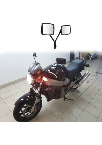 Evrensel Motosiklet Gidon Dikiz Aynası 10 mm Motosiklet Yan Ayna ile Uyumlu (Yurt Dışından) fiyatları