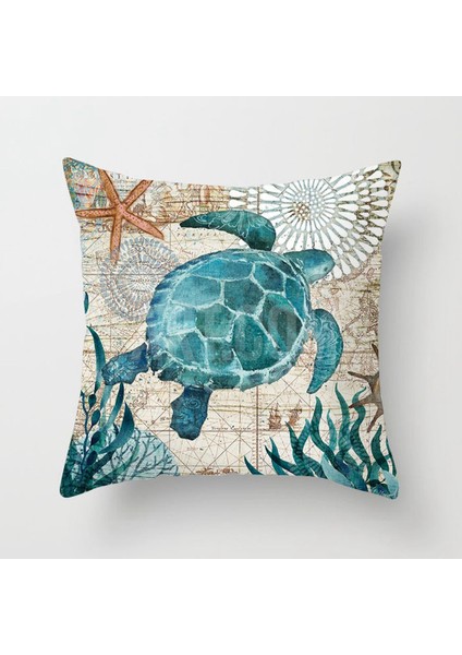 Akdeniz Baskılı Şeftali Derisi Yastık Kırlent Kılıfı 22 (Yurt Dışından) fırsatları