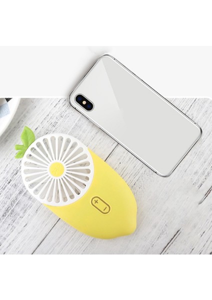 Limon Ultra Ince Cep Fanı El USB Şarj Atmosfer Lambası Küçük (Yurt Dışından)