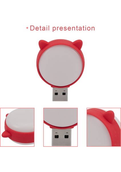 USB LED Ampul Mini Gece Lambası LED Gece Dizüstü Masaüstü Lambası Kelepçe Işık Açık El Feneri Acil Durum Lambası Pembe Sıcak Beyaz (Yurt Dışından)