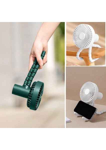 Taşınabilir Fan, 3 Hız USB Şarj Edilebilir 1800 Mah Akülü Klip Fan ile Esnek Tripod Odası Arabası Bisiklet Araba Için (Yurt Dışından) modelleri