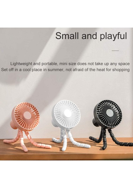 Taşınabilir Fan, 3 Hız USB Şarj Edilebilir 1800 Mah Akülü Klip Fan ile Esnek Tripod Odası Arabası Bisiklet Araba Için (Yurt Dışından) fırsatları